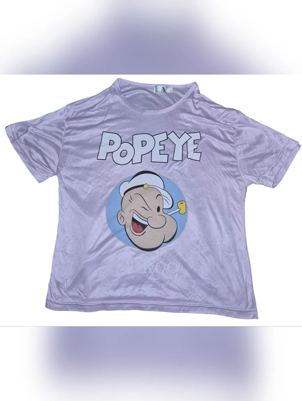 Popeye Graphic Kids Lavender Short Sleeve Tee
